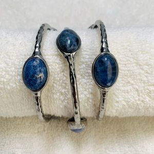 Blue and Silver Chico’s Bangles Set
